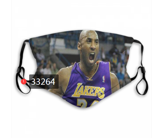 2021 NBA Los Angeles Lakers #24 kobe bryant 33264 Dust mask with filter->nba dust mask->Sports Accessory